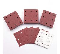 Sruhrak 50 Pièces Feuilles Abrasives, 110x115mm Papier a Poncer 40 Grains Papier Abrasif pour Bosch Ponceuse Vibrante Polir et Enlever La Rouille