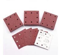 Sruhrak 50 Pièces Feuilles Abrasives, 110x115mm Papier a Poncer 60 Grains Papier Abrasif pour Bosch Ponceuse Vibrante Polir et Enlever La Rouille