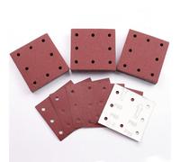 Sruhrak 50 Pièces Feuilles Abrasives, 110x115mm Papier a Poncer 80 Grains Papier Abrasif pour Bosch Ponceuse Vibrante Polir et Enlever La Rouille