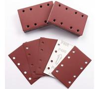 Sruhrak 50 Pièces Feuilles Abrasives, 80x133mm Papier a Poncer 400 Grains Papier Abrasif pour Bosch Ponceuse Vibrante Polir et Enlever La Rouille