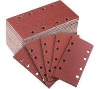 Sruhrak 93x185 mm Papier a Ponce 40/60/80/120/240 Grains Feuille Ponceuse | 50 Pièces Papier Abrasif Abrasives Papier pour Ponceuse Vibrante Polir et Enlever La Rouille