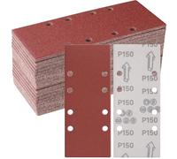 Sruhrak 93x230 mm Papier a Ponce 150 Grain Feuille Ponceuse 50 Pièces | Papier Abrasif Abrasives Papier pour Ponceuse Vibrante Polir et Enlever La Rouille