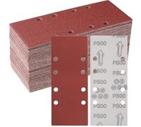 Sruhrak 93x230 mm Papier a Ponce 800 Grain Feuille Ponceuse 50 Pièces | Papier Abrasif Abrasives Papier pour Ponceuse Vibrante Polir et Enlever La Rouille