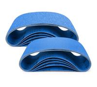 Sruhrak Lot de 10 Bandes Abrasives 100 x 560 mm Grain 60/80/120/240/400 | Corindon de zirconium adapté aux ponceuses à bande, ponçage métal, bois et décapage de peinture