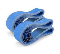 Sruhrak Lot de 10 Bandes Abrasives 40 x 760 mm Grain 60/80/120/240/400 | Corindon de zirconium adapté aux ponceuses à bande, ponçage métal, bois et décapage de peinture