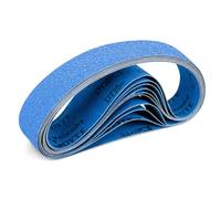 Sruhrak Lot de 10 Bandes Abrasives 50 x 686 mm Grain 60/80/120/240/400 | Corindon de zirconium adapté aux ponceuses à bande, ponçage métal, bois et décapage de peinture