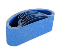Sruhrak Lot de 10 Bandes Abrasives 75 x 457 mm Grain 60/80/120/240/400 | Corindon de zirconium adapté aux ponceuses à bande, ponçage métal, bois et décapage de peinture