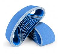Sruhrak Lot de 10 Bandes Abrasives 75 x 510 mm Grain 60/80/120/240/400 | Corindon de zirconium adapté aux ponceuses à bande, ponçage métal, bois et décapage de peinture
