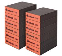 Sruhrak Lot de 12 Cale a Poncer, Cale à Poncer Rigides, 180 Grain - Eponge Abrasive Éponge Récupérables pour Bois, Plastique, Placo et Polissage Métallique en Sec et en Humide