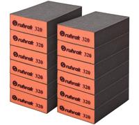 Sruhrak Lot de 12 Cale a Poncer, Cale à Poncer Rigides, 320 Grain - Eponge Abrasive Éponge Récupérables pour Bois, Plastique, Placo et Polissage Métallique en Sec et en Humide