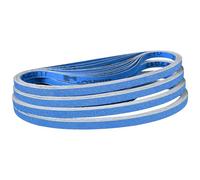 Sruhrak Lot de 40 Bandes Abrasives 9 x 533 mm Grain 40/60/80/120/180/240 | Corindon de zirconium adapté aux ponceuses à bande, ponçage métal, bois et décapage de peinture