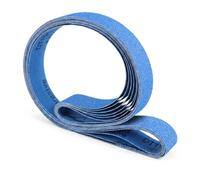 Sruhrak Lot de 5 Bandes Abrasives 50 x 2000 mm Grain 60/80/120/240/400 | Corindon de zirconium adapté aux ponceuses à bande, ponçage métal, bois et décapage de peinture