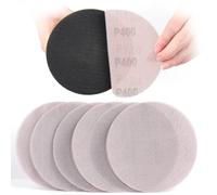 Sruhrak Treillis Feuilles Abrasive 125mm, 50 Pièces Papier a Poncer 400 Grains Abrasives Papier pour Ponceuse Vibrante Polir et Enlever La Rouille