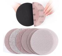 Sruhrak Treillis Feuilles Abrasive 150mm, 30 Pièces Papier a Poncer 80/120/150/180/240/400 Grains Abrasives Papier pour Ponceuses pour cloisons sèches