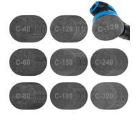 SRunDe 64 Pièces Disque Abrasif Maille 125mm Filet Papier a Poncer 125mm | Grain 40 60 80 120 150 180 240 320 Lavable Réutilisable Treillis Abrasif Anti-Obstruction pour Ponceuse Excentrique