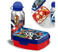 SRV Hub® Ensemble boîte à déjeuner et bouteille d'eau pour sport, voyage, pique-nique - Produits officiels - Avengers