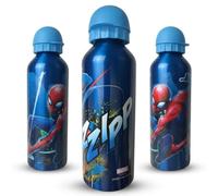 SRV Hub Gourde Spiderman en aluminium bleu ciel pour enfants, bouteille de camping 500 ml à goulot étroit, réutilisable, anti-fuite, sans BPA, passe au congélateur
