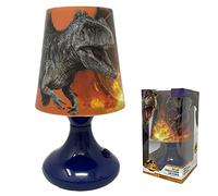 SRV Hub Jurassic World Lampe de table 18 cm - Lampe LED pour chambre à coucher, lampe de bureau pour salon, veilleuse dinosaure pour enfants, décoration de chambre de camping