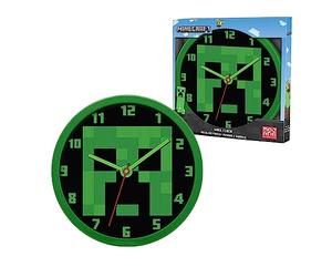 SRV Hub Minecraft Horloge Murale éducative pour Enfants, 25 cm, à Son Minimal pour Apprendre Les Enfants, Cadran coloré, Quart de marquage, analogique pour Enfants garçons à