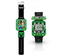 SRV Hub Minecraft Horloge numérique éducative - Montre intelligente LED pour garçons avec 5 jeux d'apprentissage amusants, minuteur, alarme, chronomètre, 10 cadrans d'horloge, bracelet en silicone