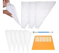Srvauyea 20 Pièce Sac de Mortier, Poche à Jointer, Sacs de Coulis Professionnels, Sac de Scellant de Ciment, Sacs de Remplissage de Joints avec Grattoir et Lisseur de Joints pour Sceller et Joints
