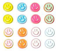 Srvauyea Lot de 16 Aimants Colorés pour Réfrigérateur, Smiley Aimants Amusants pour Réfrigérateur pour Cuisine, Salle de ureau, Tableau Noir, Casier, e Déco Frigo
