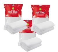 SRVertex Lot de 3 rouleaux de couverture de neige de Noël 70 cm Blanc Douce Fausse Neige pour Décoration de Noël, Présentoirs de Village, Sous le Sapin de Noël Décoration de Fêtes et Présentoirs
