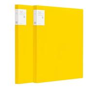 Srvnpioy 2 Pièces Porte-Vues A3 30 Pochettes 60 vues, Livre D'affichage, Présentation Affichage du Livre A3 Protège-Documents, en Polypropylène,Jaune