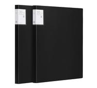 Srvnpioy 2 Pièces Porte-Vues A3 30 Pochettes 60 vues, Livre D'affichage, Présentation Affichage du Livre A3 Protège-Documents, en Polypropylène,Noir