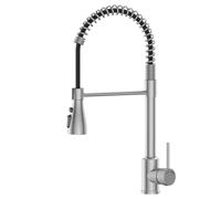 SRWEOHS PRO Robinet Cuisine Extensible, Mitigeur Cuisine Douchette avec Douchette,Bec pivotant à 360°, 4 Modes de Pulvérisation, Arc Élevé, Acier Inoxydable Robinet pour éviers de Cuisine à 1 trou