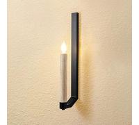 SSBHDM Applique murale E14 en travertin jaune, style industriel, idéale pour l'intérieur, en pierre naturelle ou pour décorer salon, couloir ou restaurant.