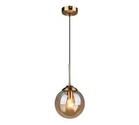 SSBHDM Lustre à tête unique à vis E14, abat-jour de lampe à suspension ronde en verre créatif, lampe suspendue de style industriel moderne, luminaires de décoration d'étude de chambre à coucher de sal
