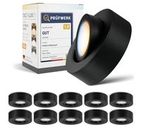 SSC-LUXon 10x VIONA spot led saillie plat noir orientable - plafonnier led | Éclaire uniformément toute la pièce, pose simple et faible consommation pour un usage quotidien et durable.