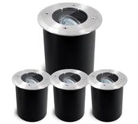 SSC-LUXon 4 pièces JUAVI spot encastré de sol extérieur pivotant rond IP67 pour 1x GU10 - spot de sol carrossable (sans ampoule)