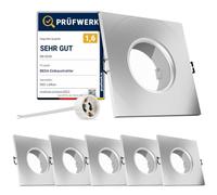 SSC-LUXon BEDA Spot LED Encastrable Carré Alu Brossé IP65 - Lot 6 Spots | Installation rapide et discrète pour un rendu épuré, faible consommation et longue durée de vie au quotidien.