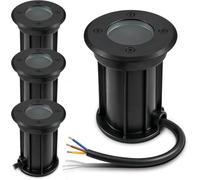 SSC-LUXon BORU - lot de 4 spots de sol ronds IP67 noir pour GU10 - spot | Se remplace en un geste, sans outil ni application, pour un confort lumineux immédiat et des économies d'énergie durables.