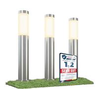 SSC-LUXon BOSEA-A - lot de 3 bornes lumineuses E27 IP44 inox rond 50cm