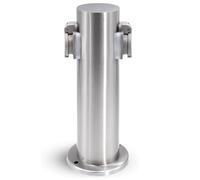 SSC-LUXon Colonne Electrique Exterieur 2 Prises 230V Acier INOX Brosse IP44 | Résistant aux intempéries selon la norme IP, robuste et durable, idéal pour l'entrée, la terrasse et les allées.