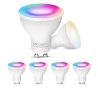 SSC-LUXon EYLA Ampoule GU10 LED Connectée RGBW - Lot de 6, Compatible Alexa | Se remplace en un geste, sans outil ni application, pour un confort lumineux immédiat et des économies d'énergie durables.