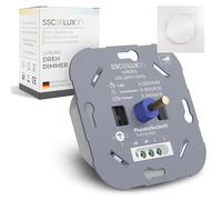 SSC-LUXon LUNORIS Variateur rotatif universel encastré 5-250 W LED halogène | Installation rapide et discrète pour un rendu épuré, faible consommation et longue durée de vie au quotidien.