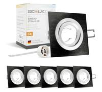 SSC-LUXon QF-2 Spot LED Encastrable Carré Noir Orientable - Lot 6 Spots | Installation rapide et discrète pour un rendu épuré, faible consommation et longue durée de vie au quotidien.