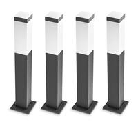 SSC-LUXon RADIVO lot de 4 bornes lumineuses extérieures E14 IP44 anthracite