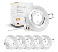SSC-LUXon Spot Encastrable Rond Aluminium Brossé Orientable - Lot | Installation rapide et discrète pour un rendu épuré, faible consommation et longue durée de vie au quotidien.