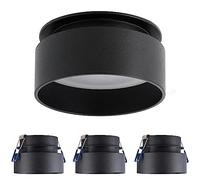 SSC-LUXon SUDARA set de 4 spots encastrables noir à éclairage indirect | Installation rapide et discrète pour un rendu épuré, faible consommation et longue durée de vie au quotidien.