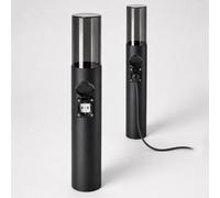 SSC-LUXon VARDA Lampe d'allée extérieure avec prise de courant E27 Lampadaire noir hauteur 50cm - Lampe d'extérieur Lampadaire avec raccordement électrique 230V