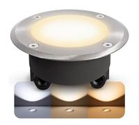 SSC-LUXon Viskos Spot encastrable au sol avec verre amovible transparent et plat laiteux - Spot de sol IP67 rond avec LED GX53 3 W blanc chaud