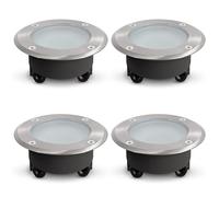 SSC-LUXon VISKOS spot encastrable sol exterieur plat IP67 GX53 verre clair ou depoli befahrbar lot de 4 sans ampoule 230V
