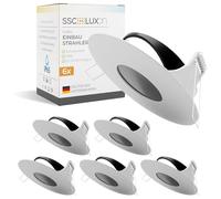 SSC-LUXon YOKU Spot Encastrable Rond Blanc Orientable IP65 - Lot de 6 Spots | Installation rapide et discrète pour un rendu épuré, faible consommation et longue durée de vie au quotidien.