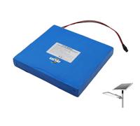 SSCYHT Batterie photovoltaïque LiFePO4 12,8V 20Ah pour lampadaire Solaire | Bloc-batterie au lithium pour lampadaire LED, type plat, facile à installer et à retirer, boîtier en PVC bleu