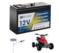 SSCYHT Batterie Solaire 12 V Batterie au Lithium Batteries à décharge Profonde Batteries Rechargeables pour Solaire, sondeur Carte de Protection BMS intégrée,12v6ah